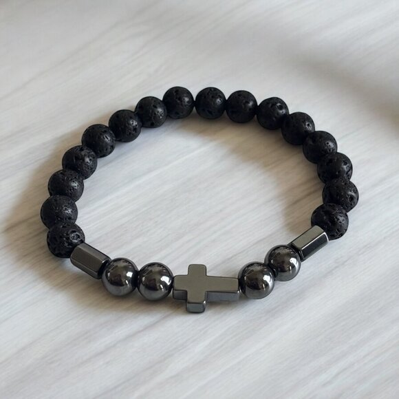 Men Adjustable Stone Bracelet - Picture 1 of 4